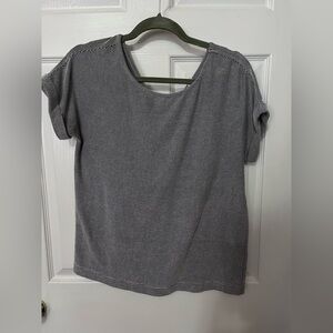 Christian Siriano Black and White Striped Tee